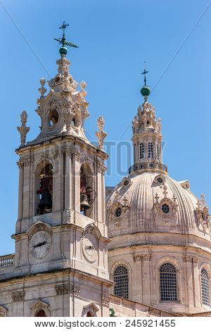 Detail View Of The Estrela Church - Basilica Da Estrela (royal Basilica And Convent Of The Most Sacr