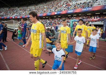 Football Players During A Match