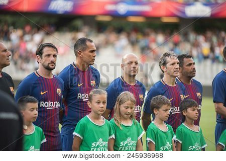 Football Players During A Match