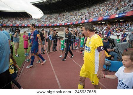Football Players During A Match