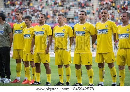Football Players During A Match