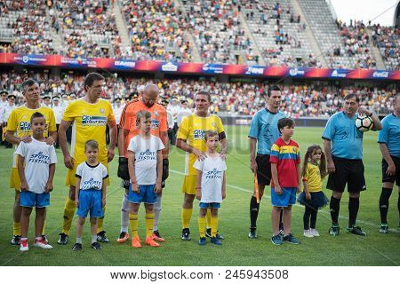 Football Players During A Match