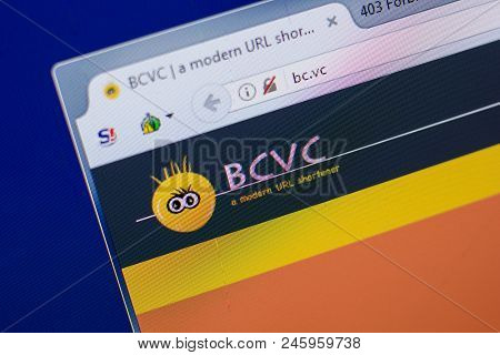 Ryazan, Russia - June 16, 2018: Homepage Of Bcvc Website On The Display Of Pc, Url - Bc.vc