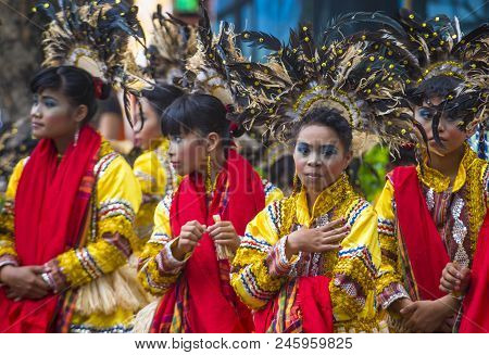 Manila , Philippines - April 27 :participants In The Aliwan Fiesta In Manila Philippines On April 27