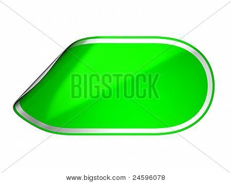 Verde arrotondato Hamous adesivo o etichetta
