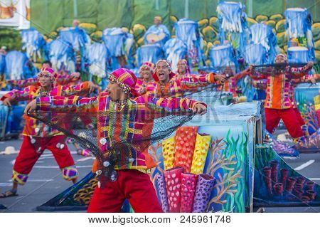 Manila , Philippines - April 27 :participants In The Aliwan Fiesta In Manila Philippines On April 27