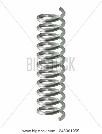 Spring Cable Mockup. Realistic Illustration Of Spring Cable Vector Mockup For Web Design Isolated On