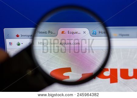 Ryazan, Russia - June 16, 2018: Homepage Of Esquire Website On The Display Of Pc, Url - Esquire.com