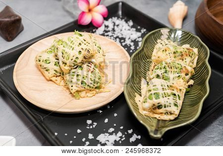 Rhum, Thai Royal Cuisine Made From Pork And Vegetable Wrapped By Egg Net