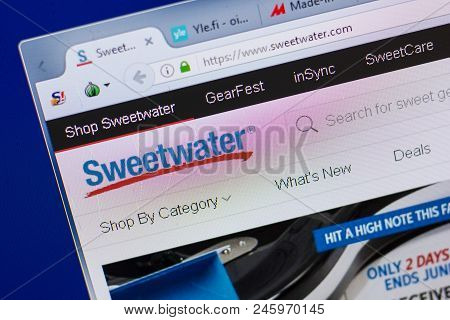Ryazan, Russia - June 16, 2018: Homepage Of Sweetwater Website On The Display Of Pc, Url - Sweetwate