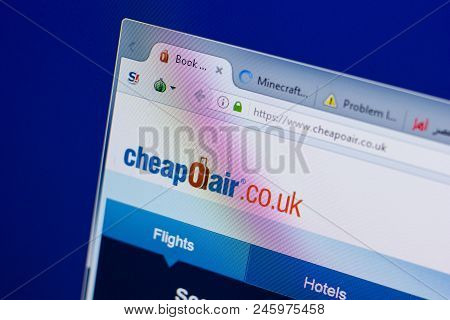 Ryazan, Russia - June 17, 2018: Homepage Of Cheapoair Website On The Display Of Pc, Url - Cheapoair.