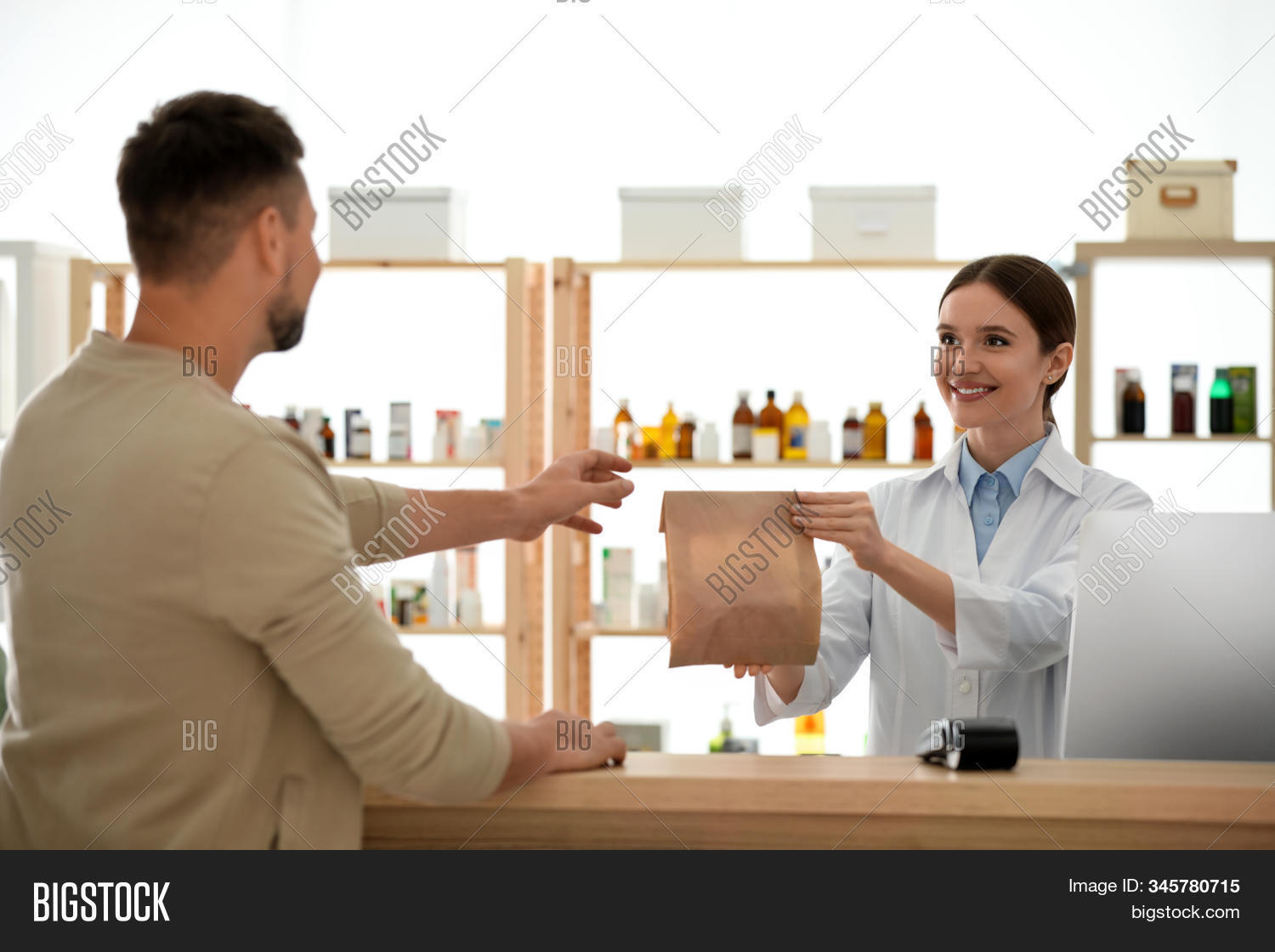 Pharmacist Giving Image & Photo (Free Trial) Bigstock