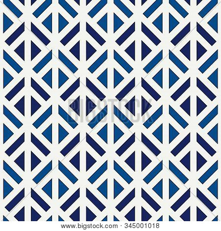 Linocut Style Geometric Seamless Pattern. Minimal Geo Suface Print. Repeated Triangles, Geometrical 