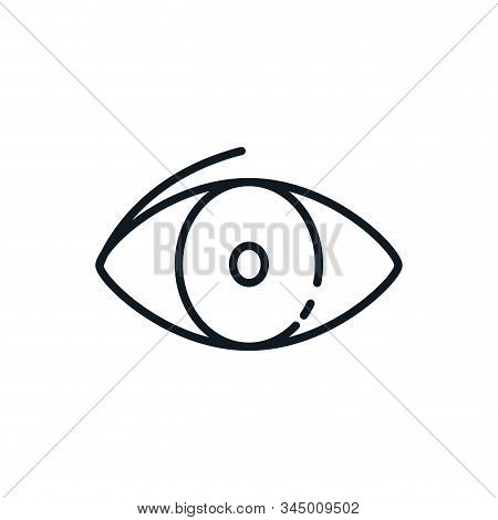 Eye Icon Design, View Look Vision Optical Human See Medicine Watch Outline And Sight Theme Vector Il