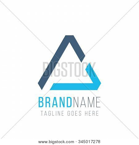 Al La L A Letter Logo Desugn. Geometric Triangle Arrow Template. Technology Business Identity Concep