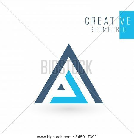 Al La L A Letter Logo Desugn. Geometric Triangle Arrow Template. Technology Business Identity Concep