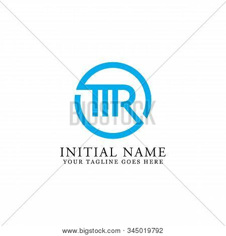 Mr Blue Circle Logo Designs, Mr Initial Logo Idea