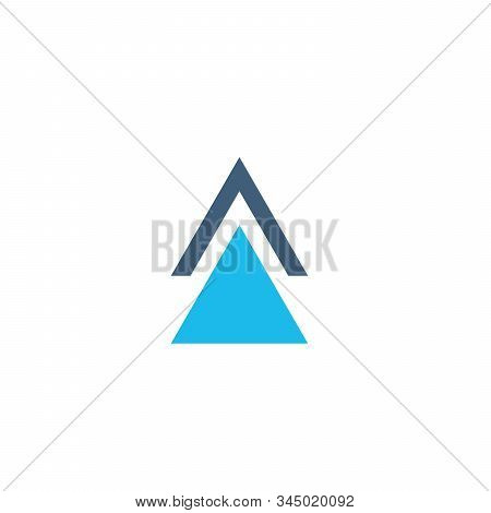 Geometrical Triangle Or Arrow In Three Parts Logo Design. Technology Business Identity Concept. Crea