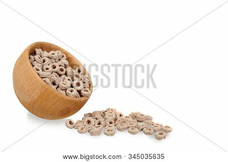 Loop Cereal, Breakfast Food. Crunchy Snack With Oat And Corn.