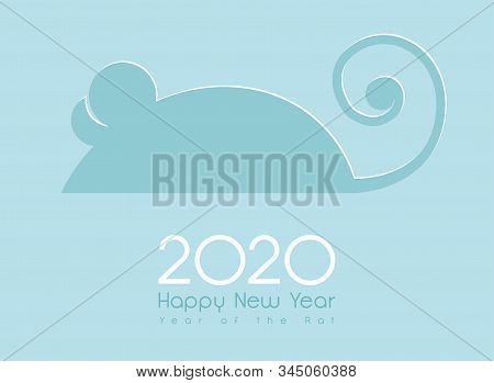Rat For 2020 Chinese New Year.greeting Card And Calendar Design. Vector