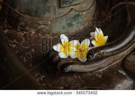 Buddha Statue At Buddist Temple In Laos.