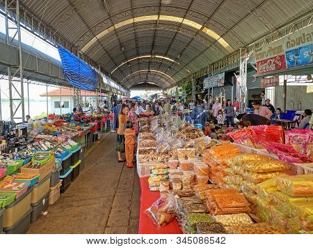 Phon Phisai, Thailand - November 16, 2019: Every Saturday Is Thai And Laos Local Market In Phon Phis