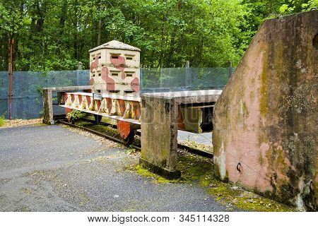 Eussenhausen, Bavaria, Ddr Monument, Germany - July 5, 2019 Border Station Of The Former Inner Germa