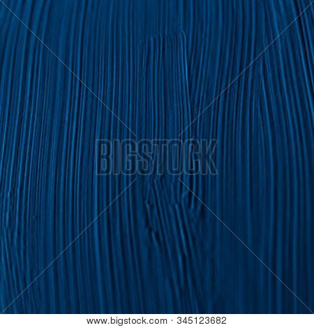 Cosmetics Abstract Texture Background, Blue Acrylic Paint Brush Stroke, Textured Cream Product As Ma