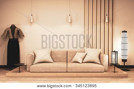 Chinese Style Room Interior. 3D Rendering