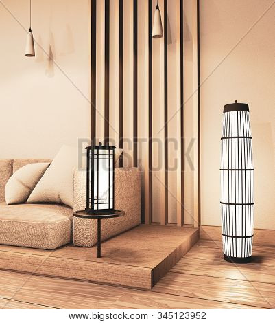 Chinese Style Room Interior. 3D Rendering