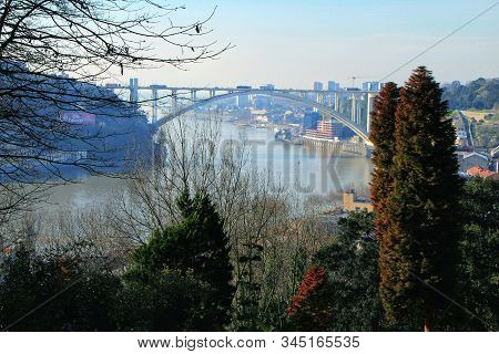 Oporto, Portugal- January 6, 2020: Beautiful And Idyllic Crystal Palace Gardens In Oporto, Portugal