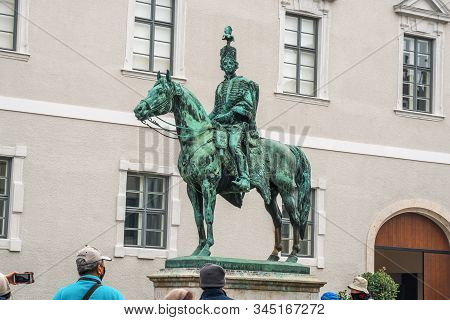 Budapest, Hungary - 11.11.2018: The Monument To Count Andras Hadik Von Futak