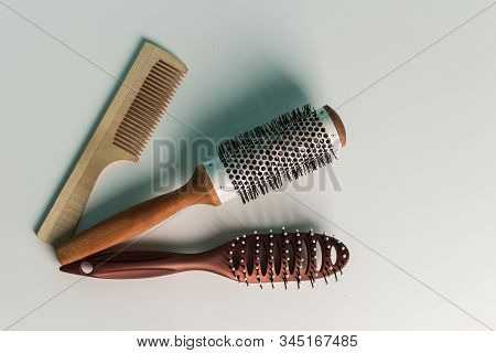 Lying On On White Background Barber Tools