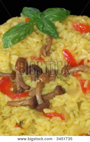 Risotto med svampe og Zaffron
