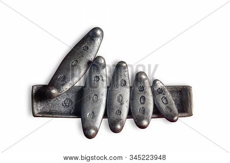 Ancient Siamese Money Is A Long Slender Bar Made Of Genuine Silver Or Copper And Then Plated With Si