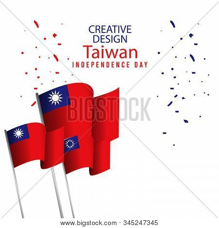 Creative Design Taiwan Independence Day Celebration Vector Template Illustration