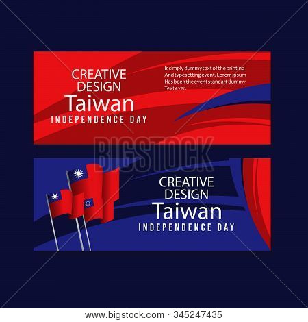 Creative Design Taiwan Independence Day Celebration Vector Template Illustration