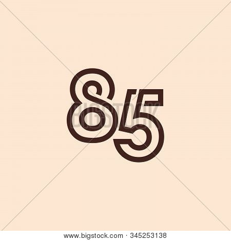 85 Years Anniversary Celebration Vector Template Design Illustration