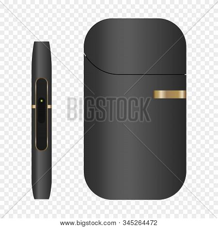 Smoking, Heating Tobacco System. Electronic Cigarettes Permitted Sign. Smoke Electronic Iqos Cigaret