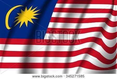 Waving Flag Of The State Of Malaysia. 10 Eps