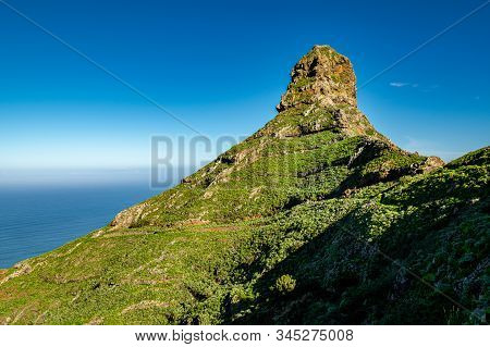 Roque De Taborno - One Of The Most Iconic Geological Formations Within The Macizo De Anaga Mountain 