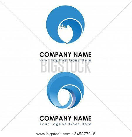 Two Designs Or Logos From Amazing Water Waves