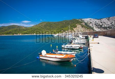 Chalcis, Greece, May 31, 2018: Pilio Harbor at Evia,   Greece. Editorial use. 