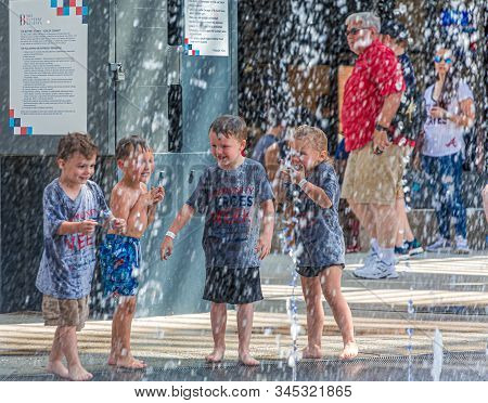 Atlanta, Georgia - June 13, 2019: Suntrust Park Is A Baseball Park Located In Atlanta Area. It Is Th
