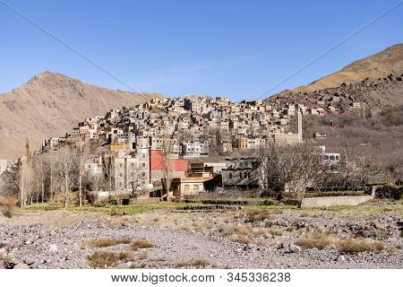 Amazing Berber Village Located In High Atlas Mountains, Morocco