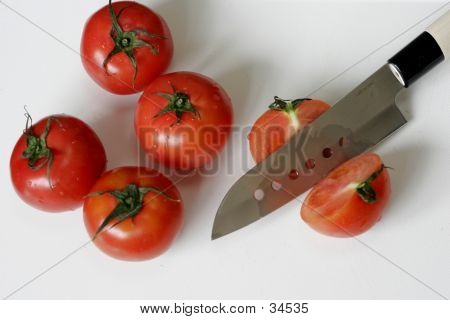Schneiden Tomate