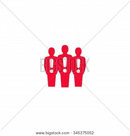 People With Exclamation Marks Vector Icon, Eps 10 File, Easy To Edit