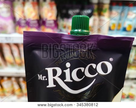 Packing Mayonnaise Mr. Ricco For Sale In The Auchan Shopping Center On December 25, 2019 In Russia, 