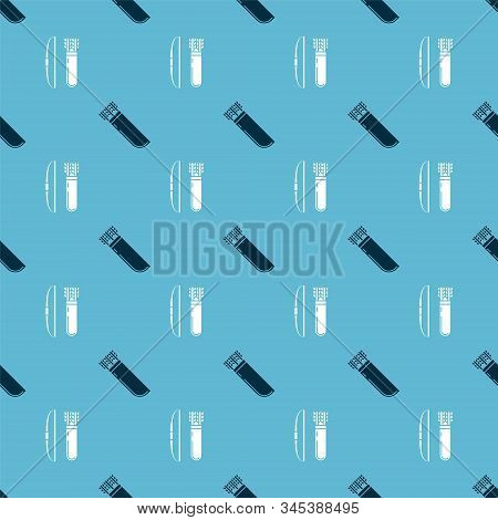 Set Quiver With Arrows And Bow And Arrow In Quiver On Seamless Pattern. Vector
