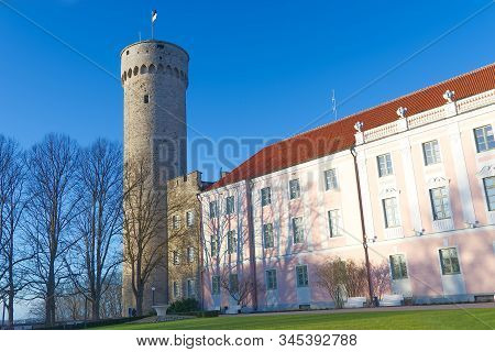 View Of Toompea Castle In Tallinn - Estonia.